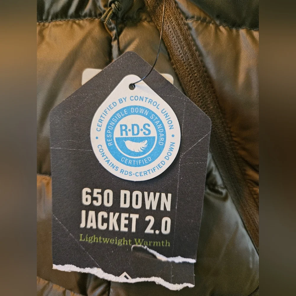 NEW Men's REI Coop Army Green 650 Down Puffer Jacket XL Regular fit - Picture 4 of 16